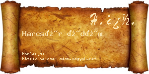 Harcsár Ádám névjegykártya